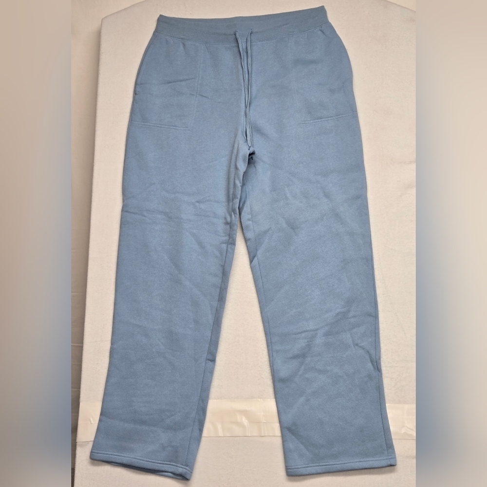 Covington L Cotton Blend Baby Blue Pants Stretch Pull On Sporty Sweatpants
